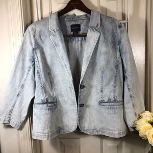 DKNY Jeans fitted jean washed cotton sporty jacket